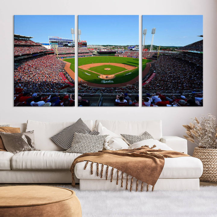 American Ball Park Cincinnati Reds Stadium Wall Art Canvas Print