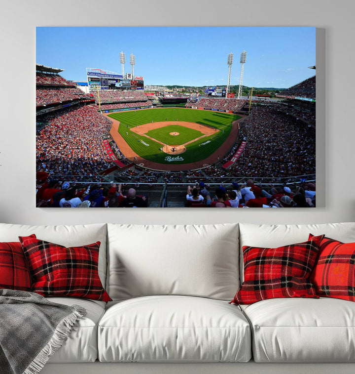 American Ball Park Cincinnati Reds Stadium Wall Art Canvas Print