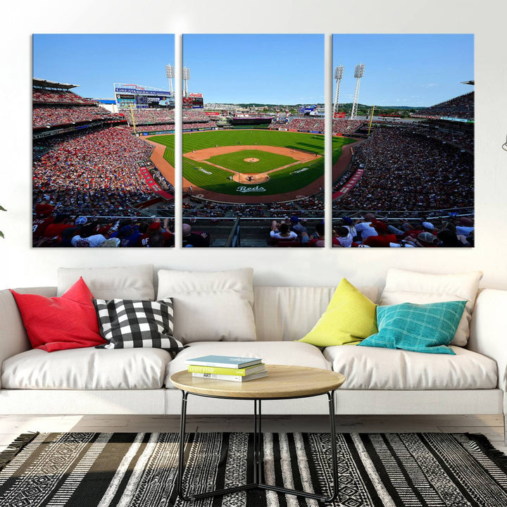 American Ball Park Cincinnati Reds Stadium Wall Art Canvas Print