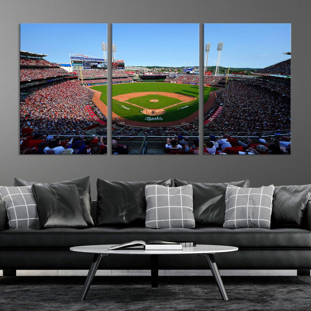 American Ball Park Cincinnati Reds Stadium Wall Art Canvas Print