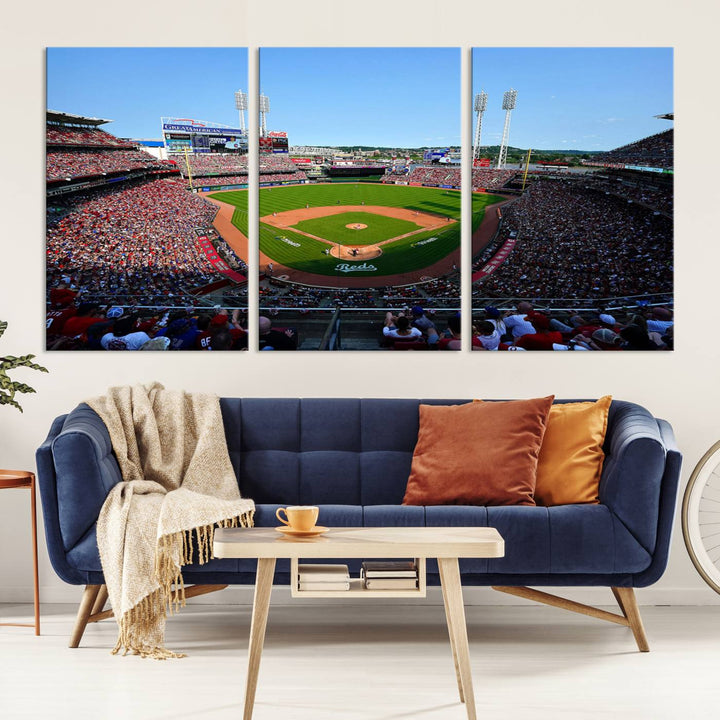 American Ball Park Cincinnati Reds Stadium Wall Art Canvas Print