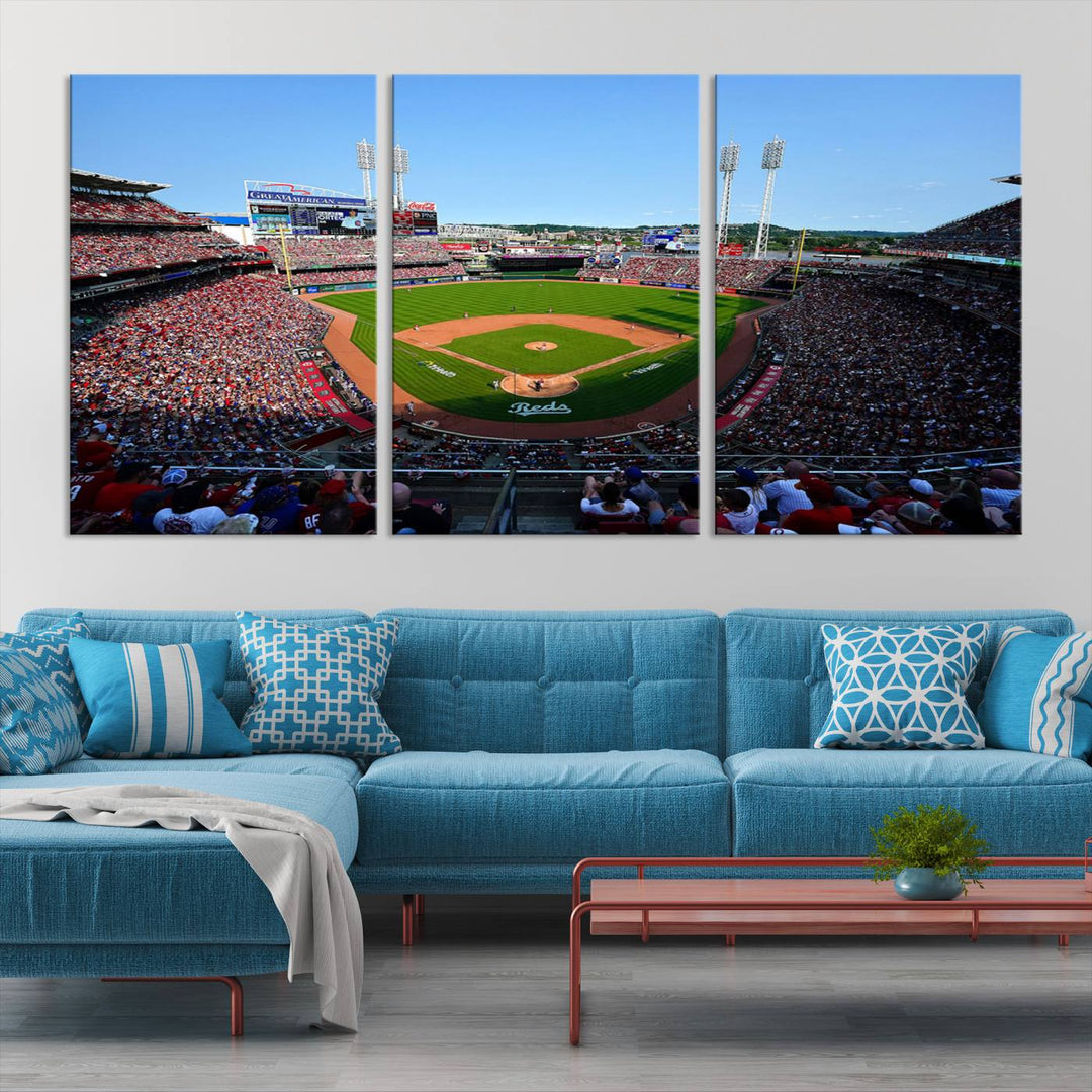 American Ball Park Cincinnati Reds Stadium Wall Art Canvas Print