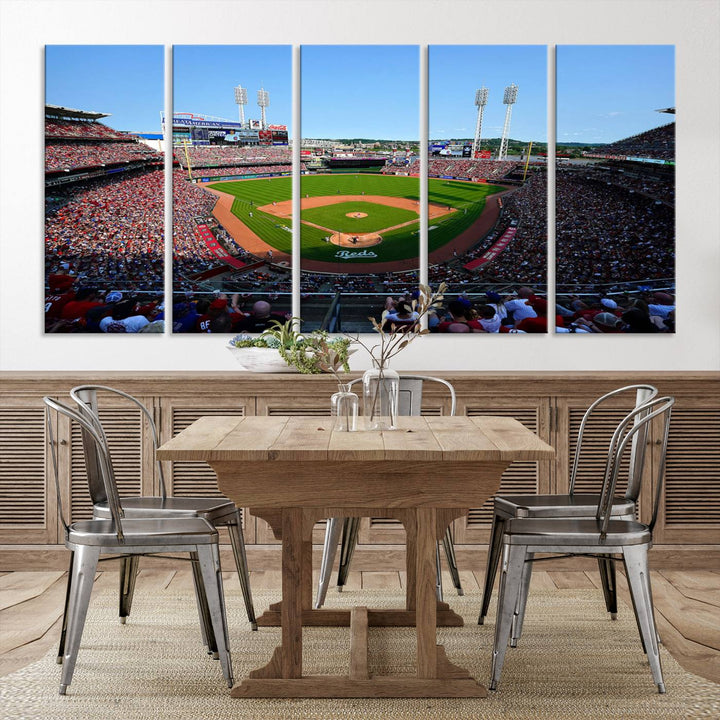 American Ball Park Cincinnati Reds Stadium Wall Art Canvas Print