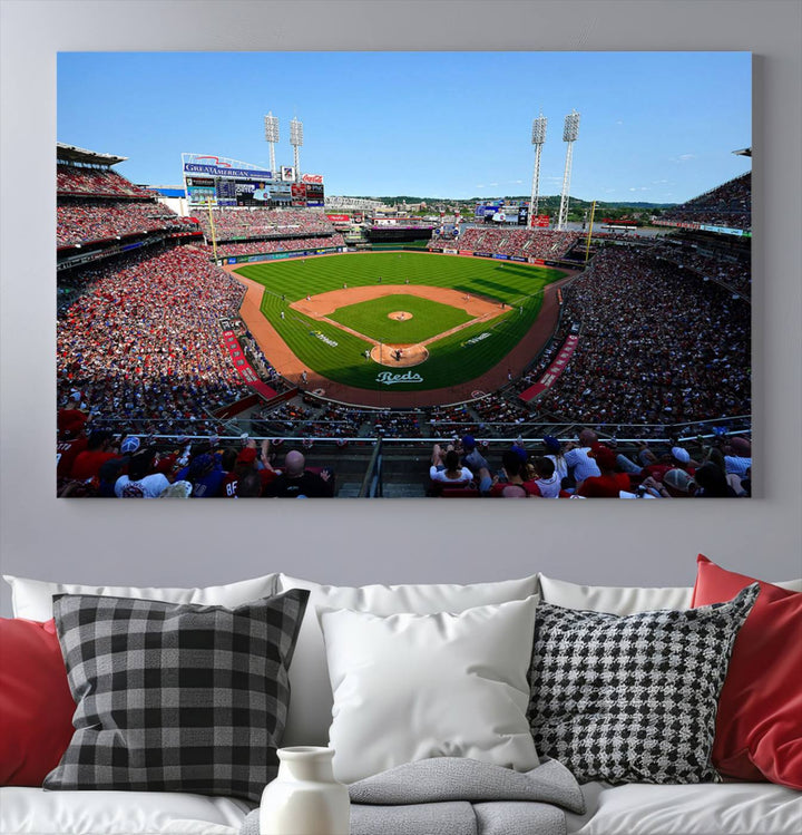 American Ball Park Cincinnati Reds Stadium Wall Art Canvas Print