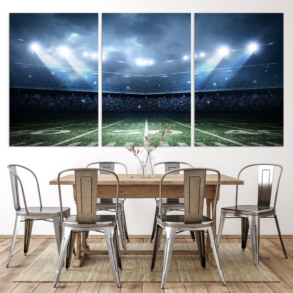 American Football Stadium Wall Art Canvas Print, Sport Wall Art Print