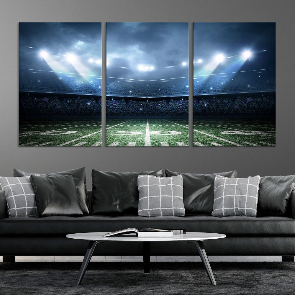 American Football Stadium Wall Art Canvas Print, Sport Wall Art Print