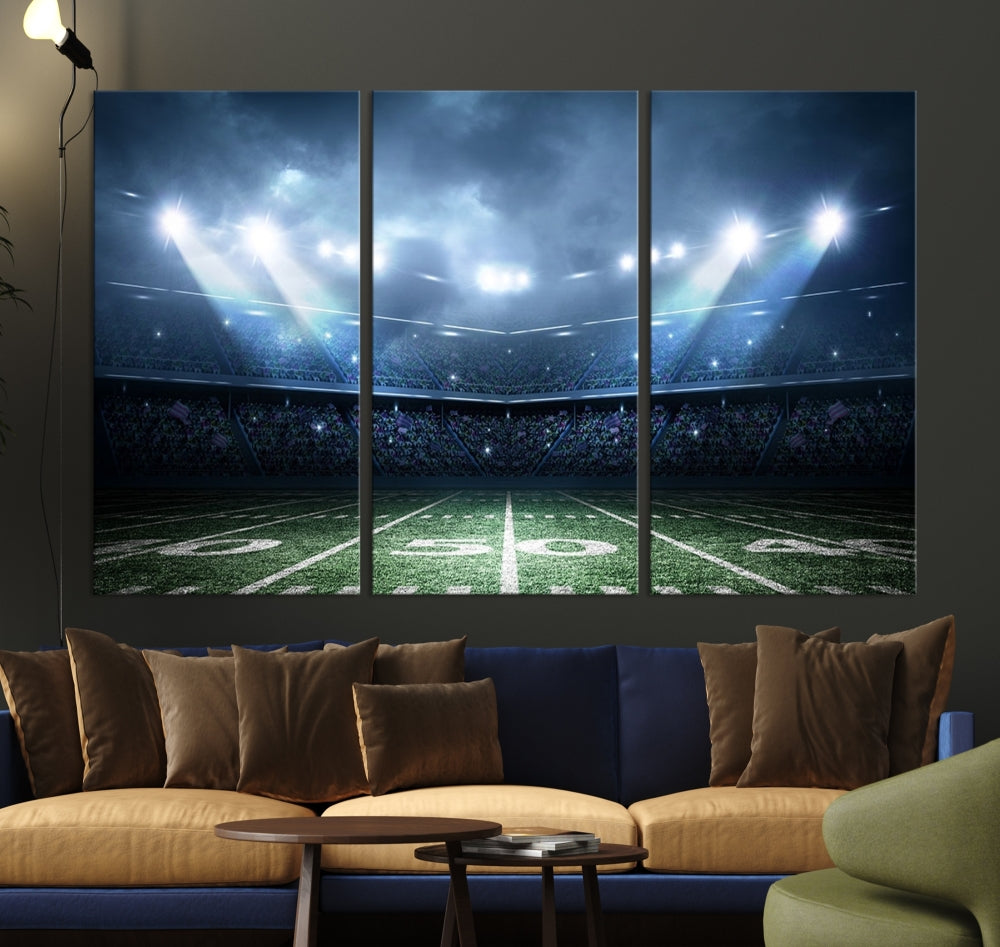 American Football Stadium Wall Art Canvas Print, Sport Wall Art Print