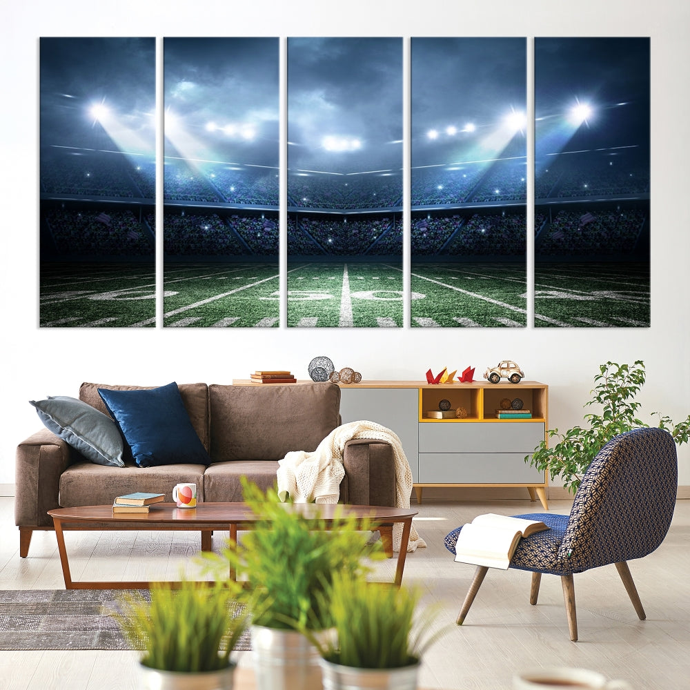 American Football Stadium Wall Art Canvas Print, Sport Wall Art Print