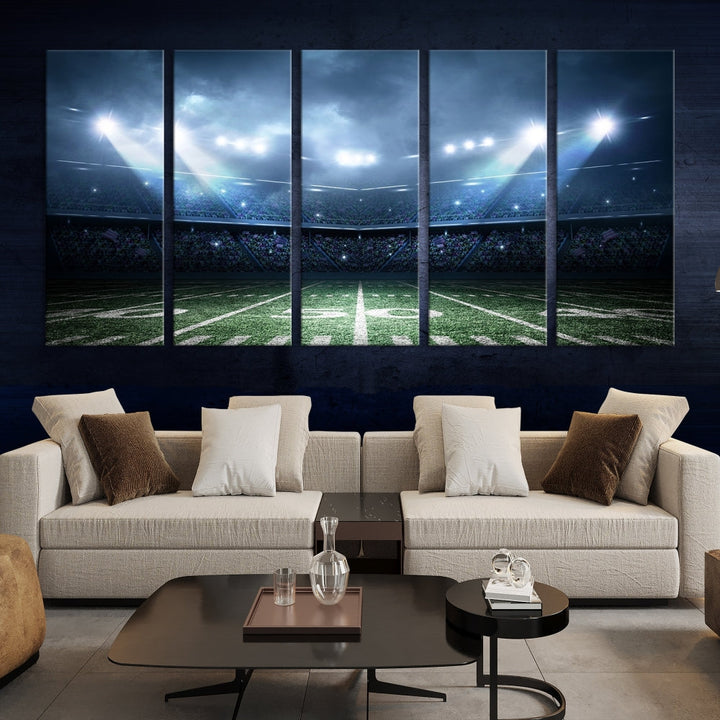 American Football Stadium Wall Art Canvas Print, Sport Wall Art Print