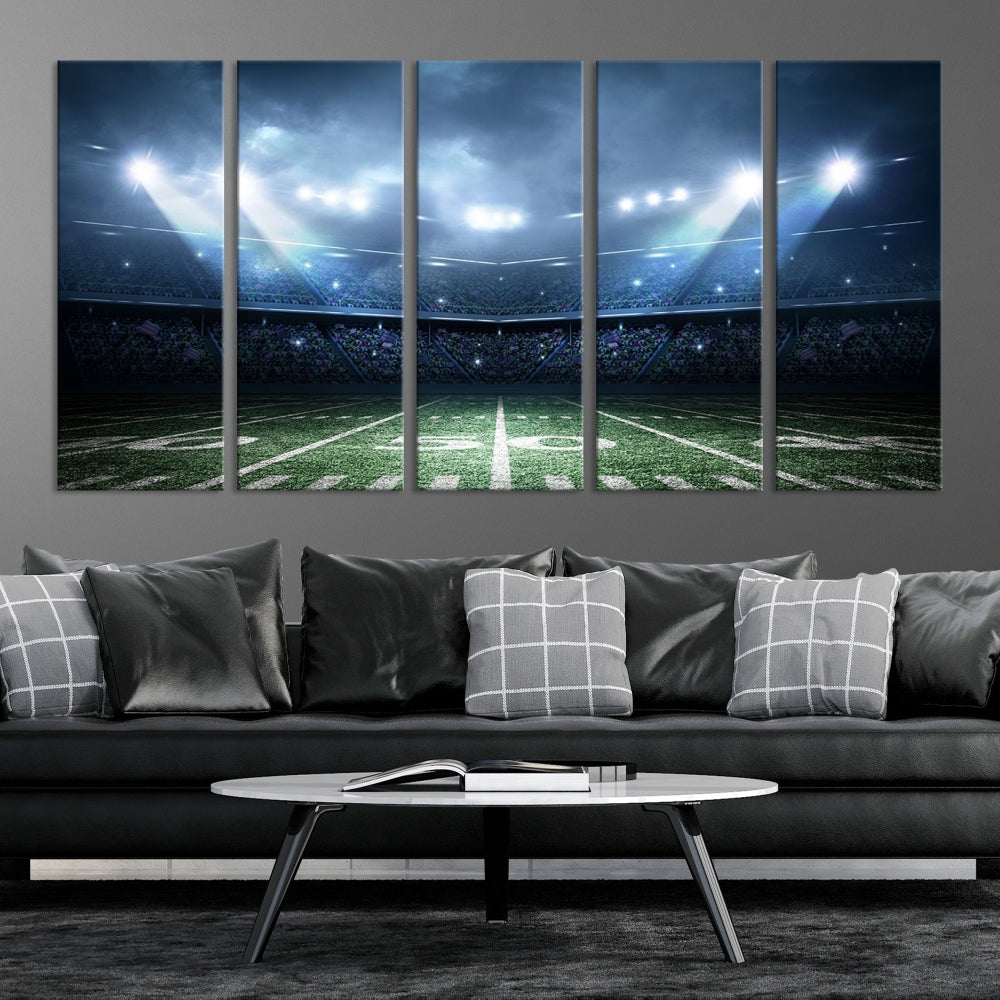 American Football Stadium Wall Art Canvas Print, Sport Wall Art Print