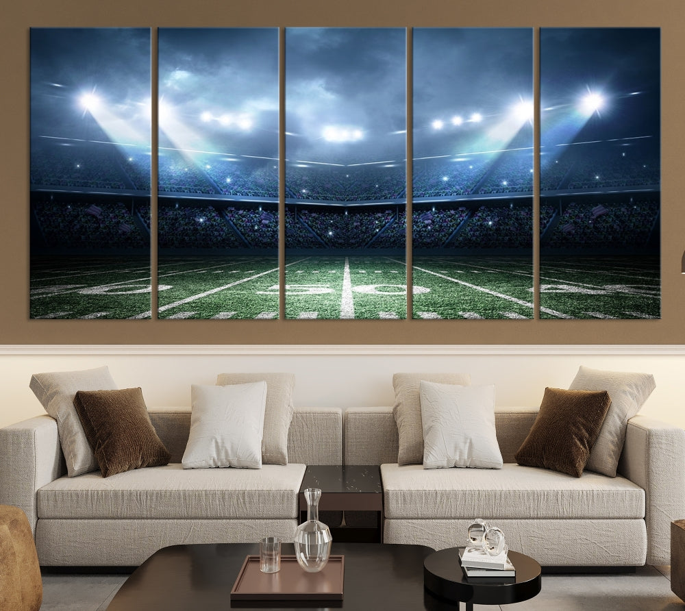 American Football Stadium Wall Art Canvas Print, Sport Wall Art Print