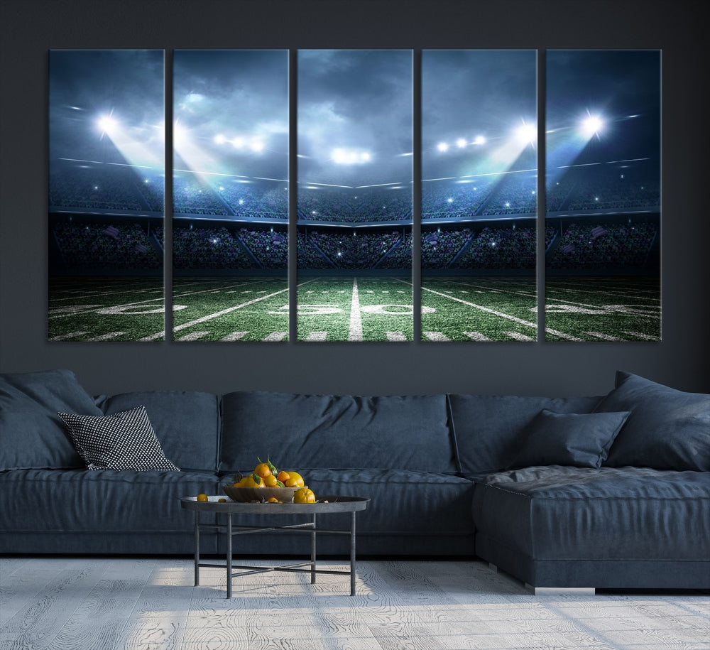 American Football Stadium Wall Art Canvas Print, Sport Wall Art Print