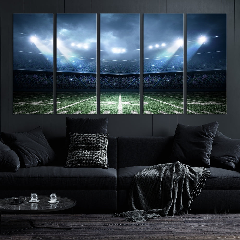 American Football Stadium Wall Art Canvas Print, Sport Wall Art Print