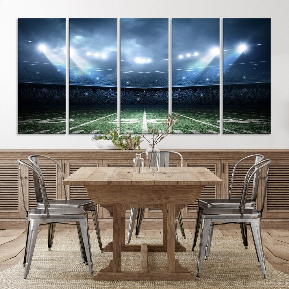 American Football Stadium Wall Art Canvas Print, Sport Wall Art Print