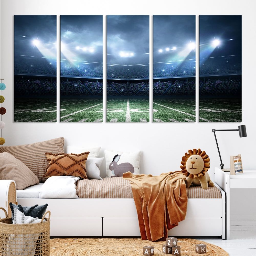 American Football Stadium Wall Art Canvas Print, Sport Wall Art Print