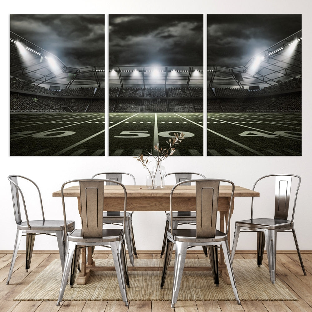 American Football Stadium Wall Art Canvas Print, Stadium Sport Wall Art Print