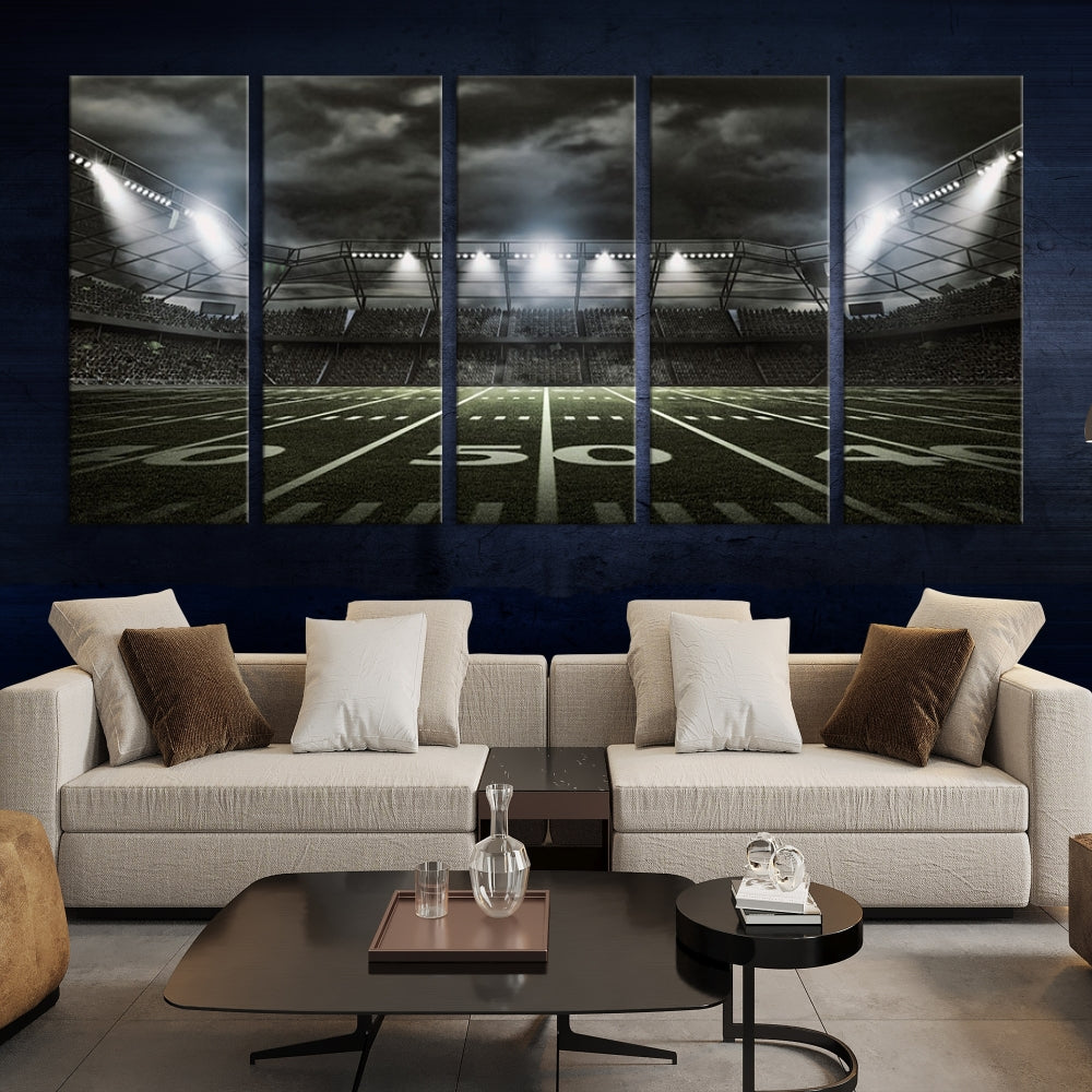 American Football Stadium Wall Art Canvas Print, Stadium Sport Wall Art Print