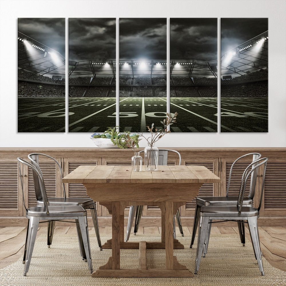 American Football Stadium Wall Art Canvas Print, Stadium Sport Wall Art Print