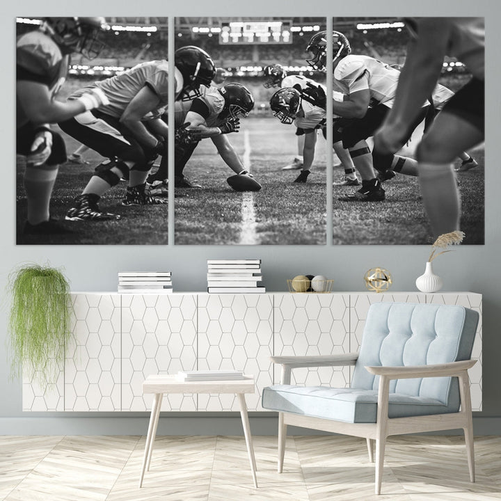 American Football Wall Art Canvas Print, Stadium Sport Wall Art Print