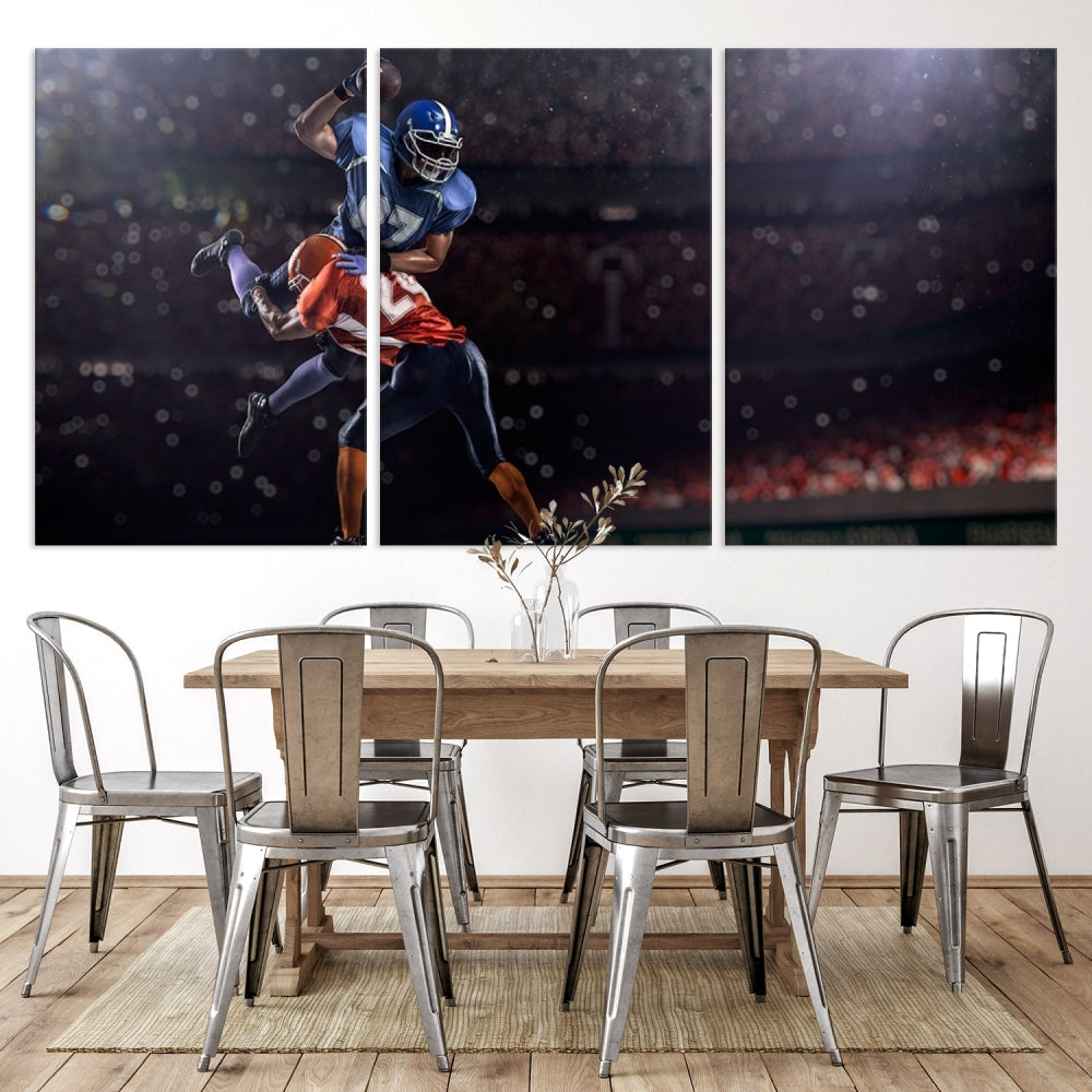 American Football Wall Art Canvas Print, Stadium Sport Wall Art Print