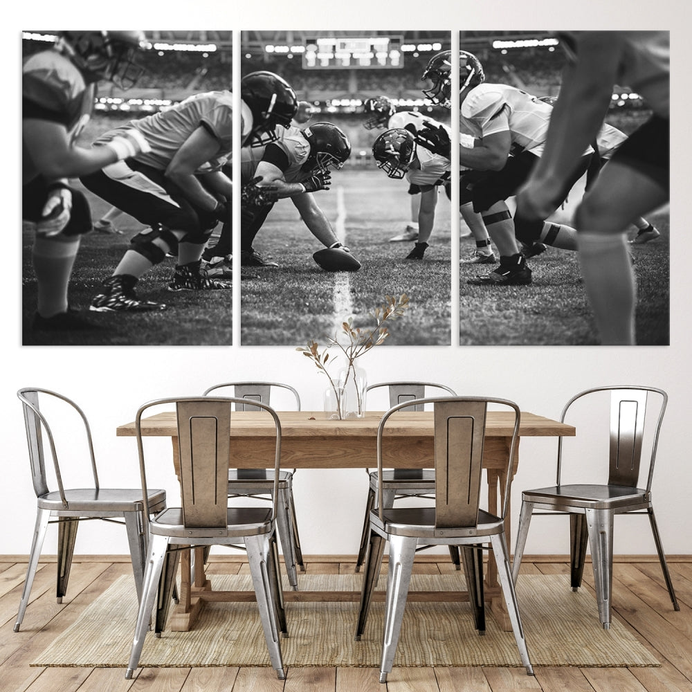 American Football Wall Art Canvas Print, Stadium Sport Wall Art Print