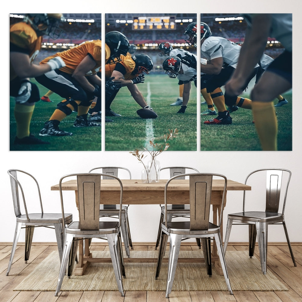 American Football Wall Art Canvas Print, Stadium Sport Wall Art Print