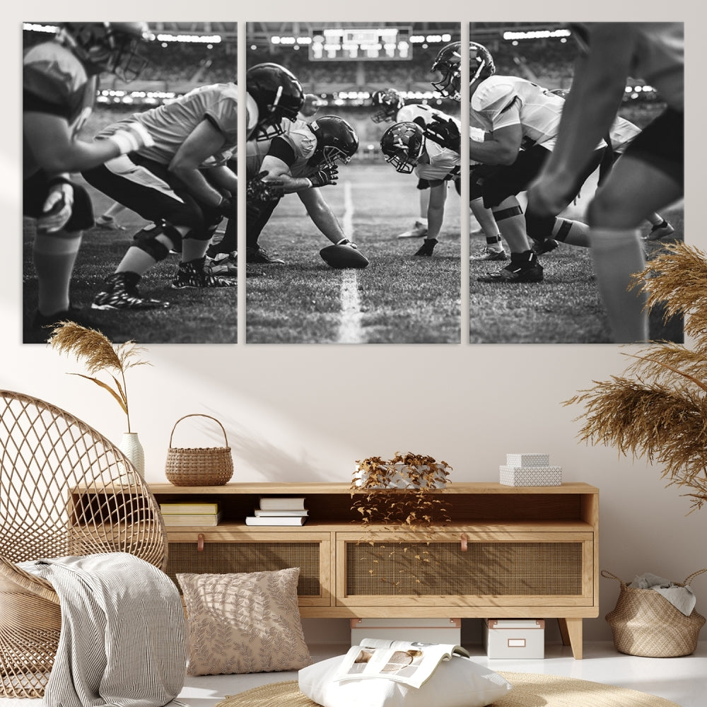 American Football Wall Art Canvas Print, Stadium Sport Wall Art Print