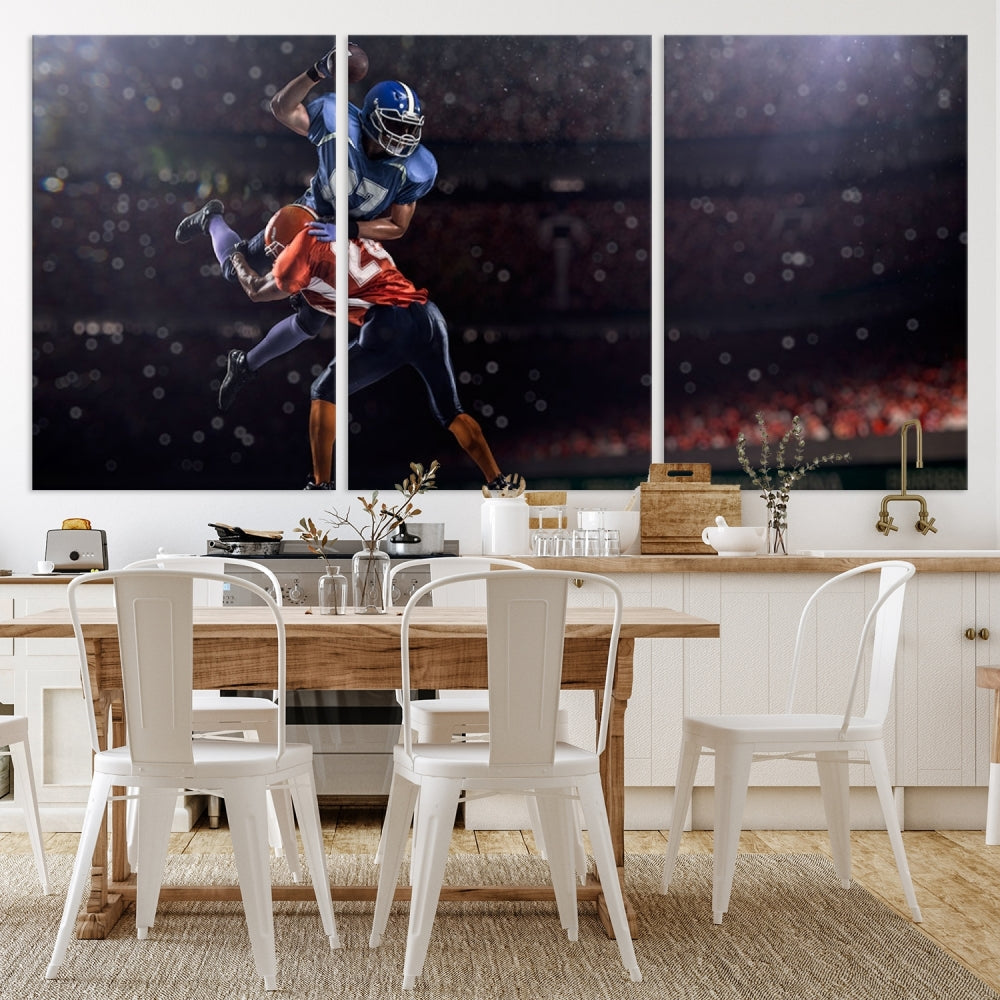 American Football Wall Art Canvas Print, Stadium Sport Wall Art Print