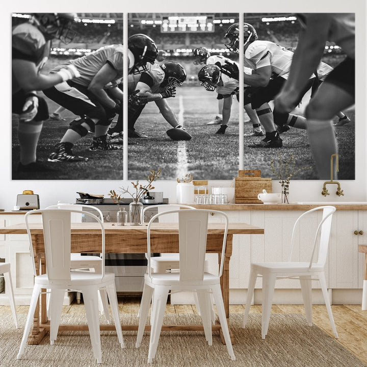 American Football Wall Art Canvas Print, Stadium Sport Wall Art Print