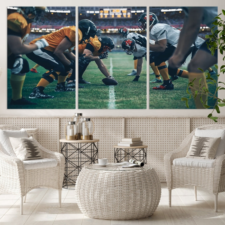 American Football Wall Art Canvas Print, Stadium Sport Wall Art Print