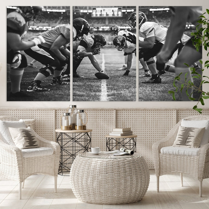 American Football Wall Art Canvas Print, Stadium Sport Wall Art Print