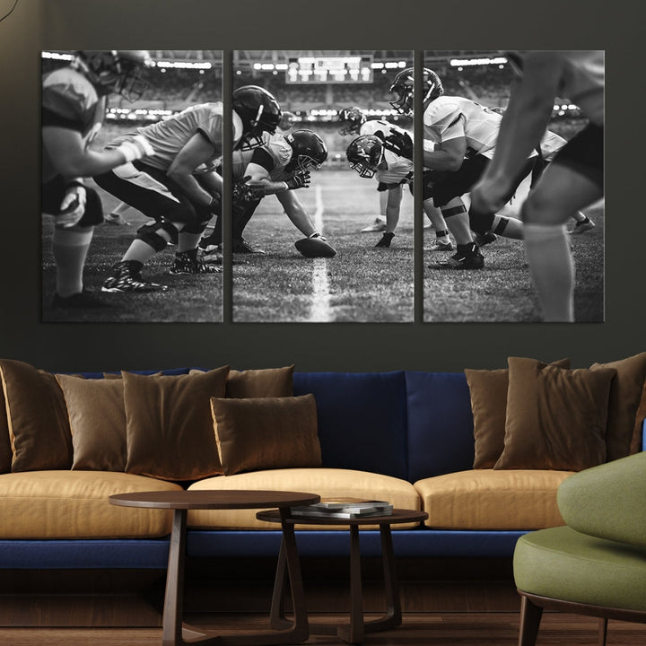 American Football Wall Art Canvas Print, Stadium Sport Wall Art Print