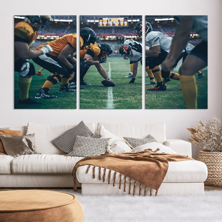 American Football Wall Art Canvas Print, Stadium Sport Wall Art Print