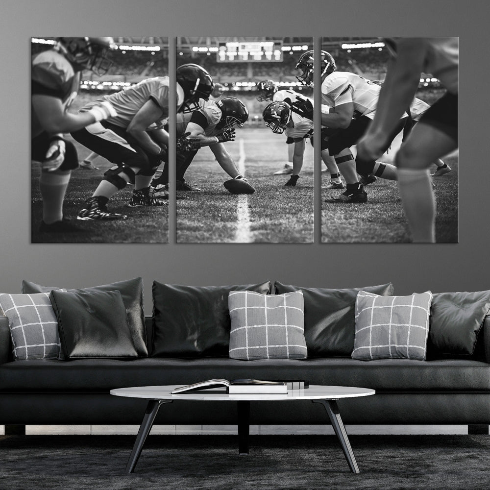 American Football Wall Art Canvas Print, Stadium Sport Wall Art Print