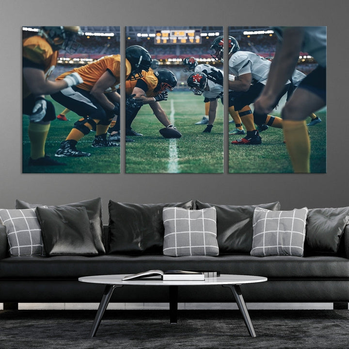 American Football Wall Art Canvas Print, Stadium Sport Wall Art Print