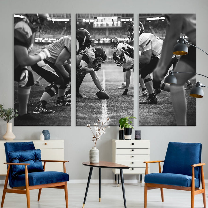 American Football Wall Art Canvas Print, Stadium Sport Wall Art Print