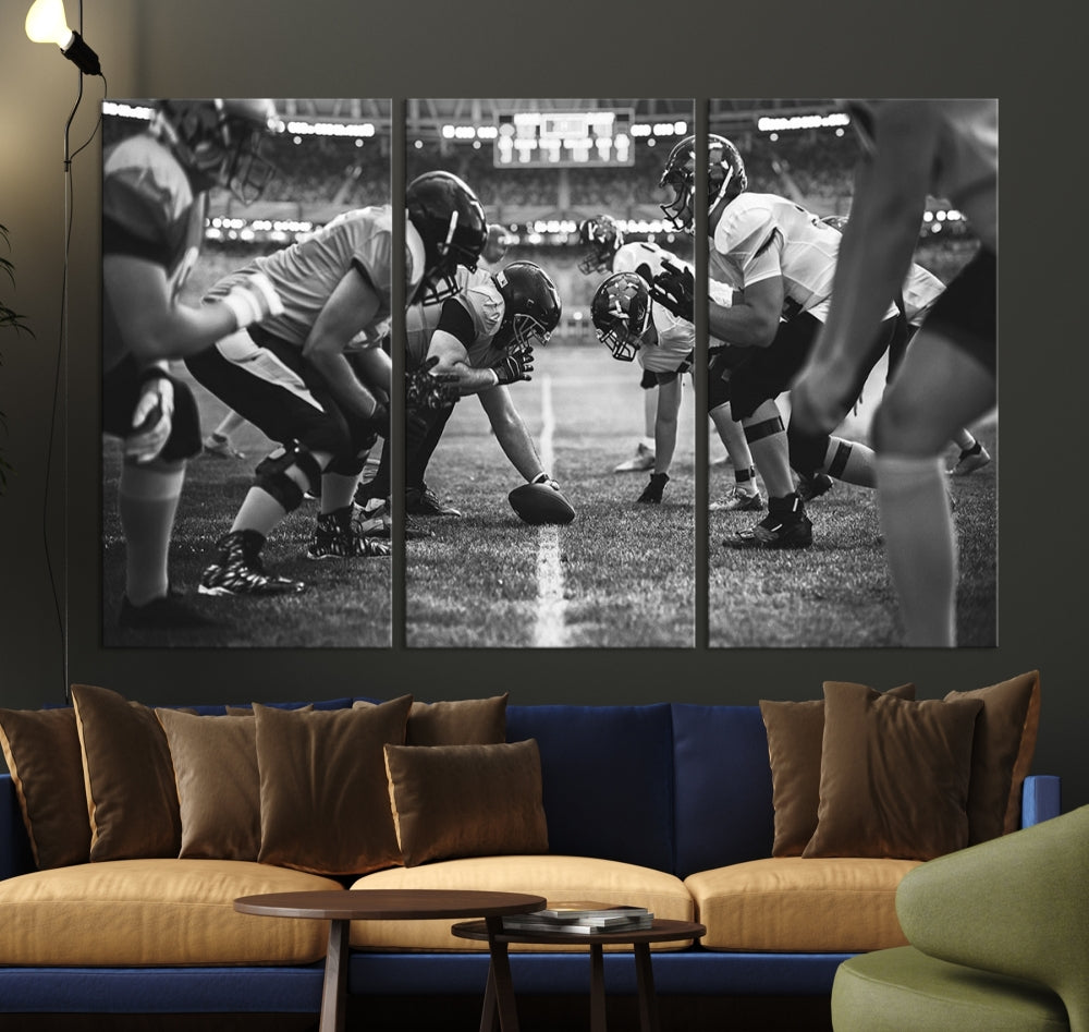 American Football Wall Art Canvas Print, Stadium Sport Wall Art Print