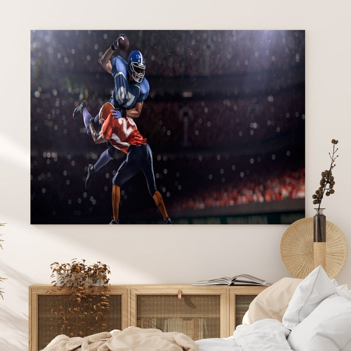 American Football Wall Art Canvas Print, Stadium Sport Wall Art Print