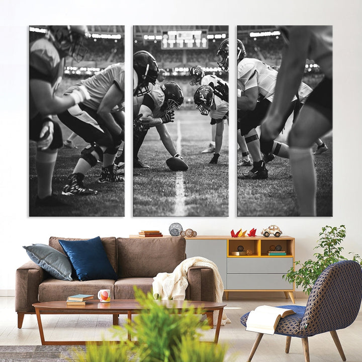 American Football Wall Art Canvas Print, Stadium Sport Wall Art Print