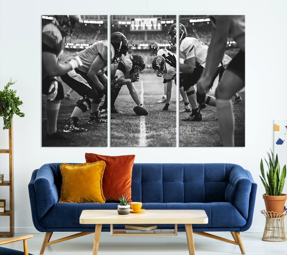 American Football Wall Art Canvas Print, Stadium Sport Wall Art Print