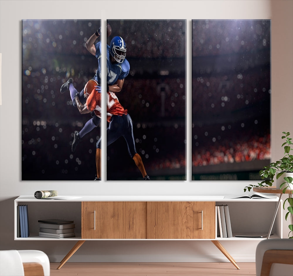 American Football Wall Art Canvas Print, Stadium Sport Wall Art Print