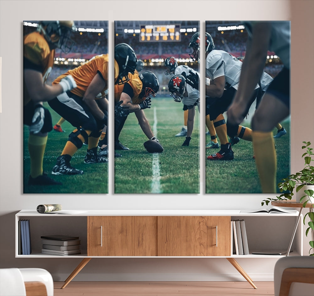 American Football Wall Art Canvas Print, Stadium Sport Wall Art Print