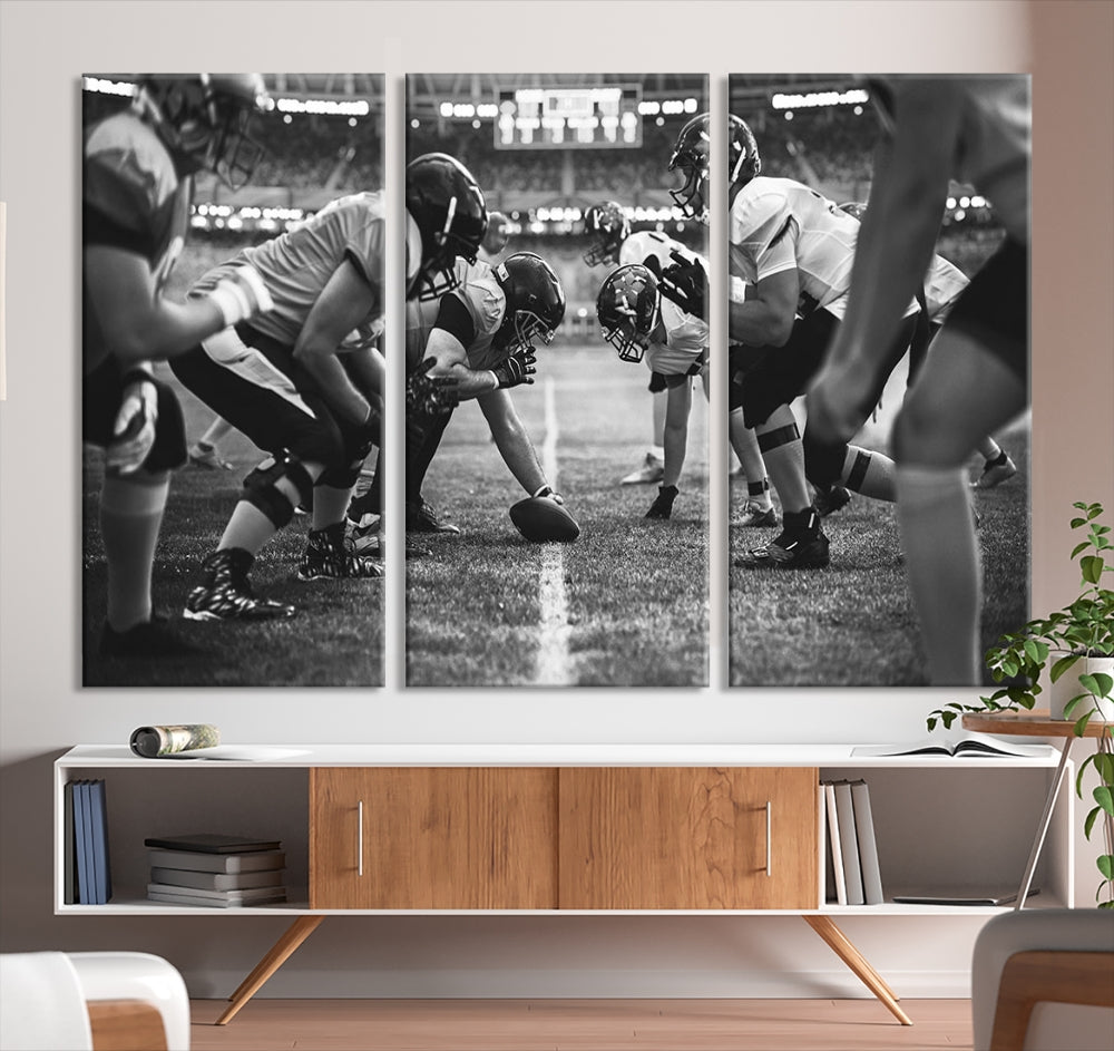 American Football Wall Art Canvas Print, Stadium Sport Wall Art Print