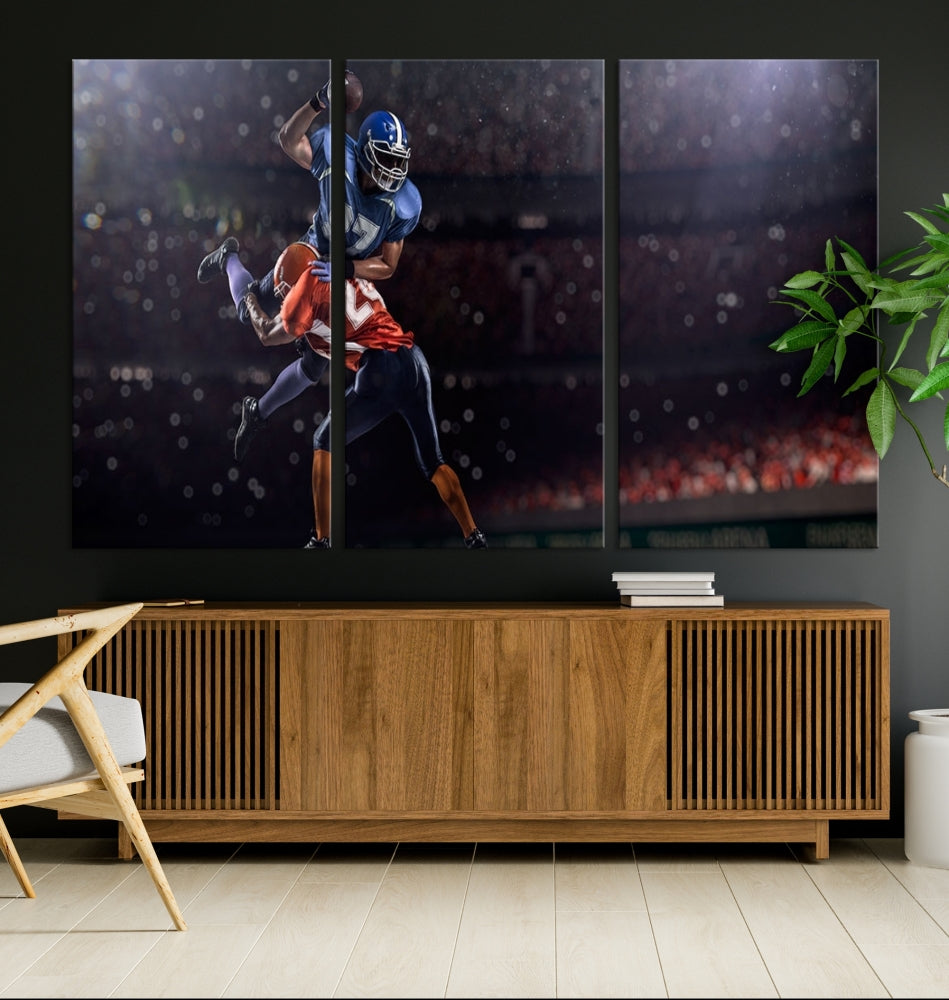 American Football Wall Art Canvas Print, Stadium Sport Wall Art Print