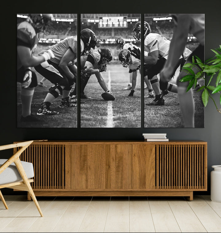 American Football Wall Art Canvas Print, Stadium Sport Wall Art Print