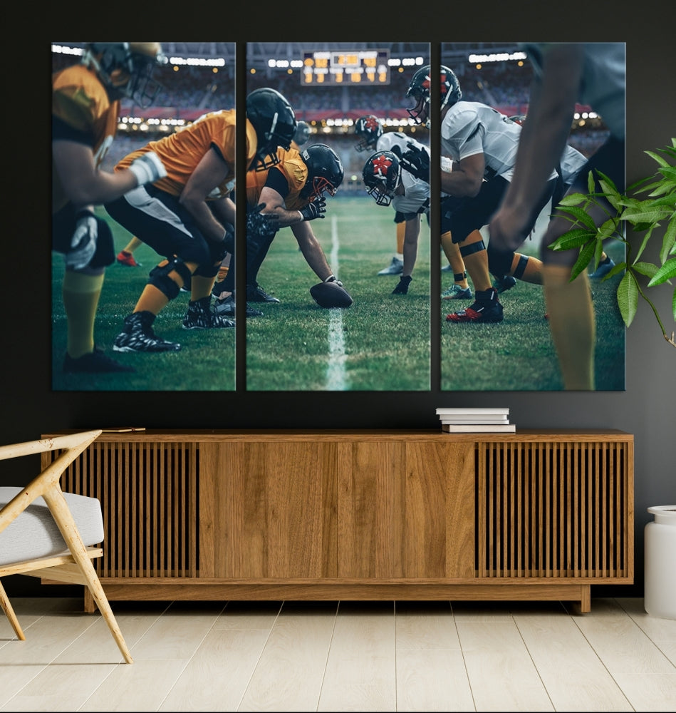 American Football Wall Art Canvas Print, Stadium Sport Wall Art Print