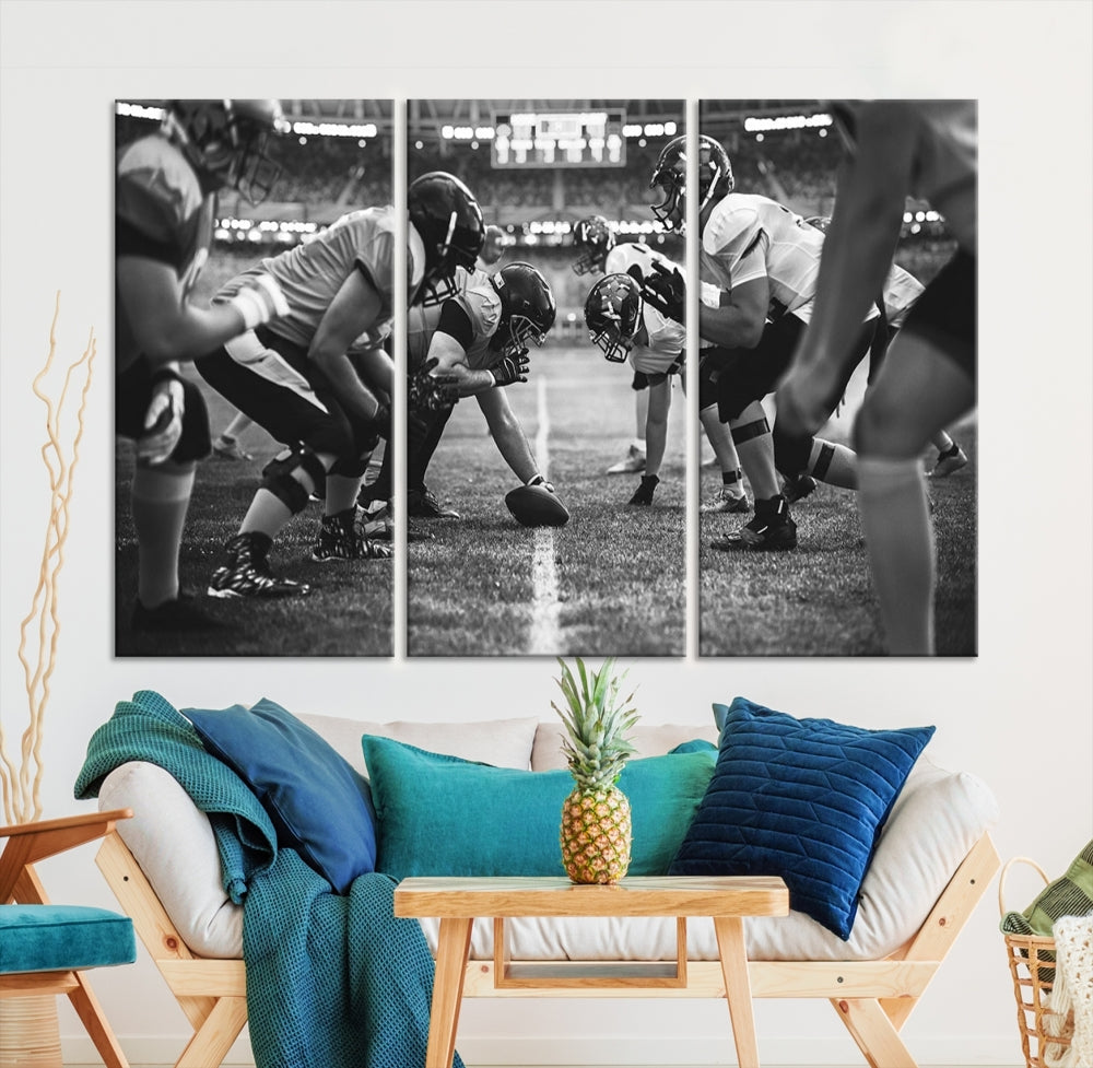 American Football Wall Art Canvas Print, Stadium Sport Wall Art Print