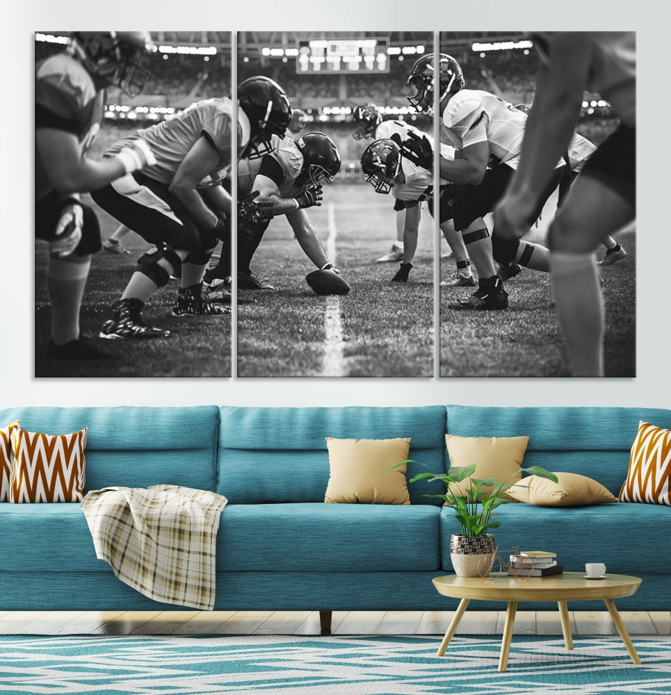 American Football Wall Art Canvas Print, Stadium Sport Wall Art Print