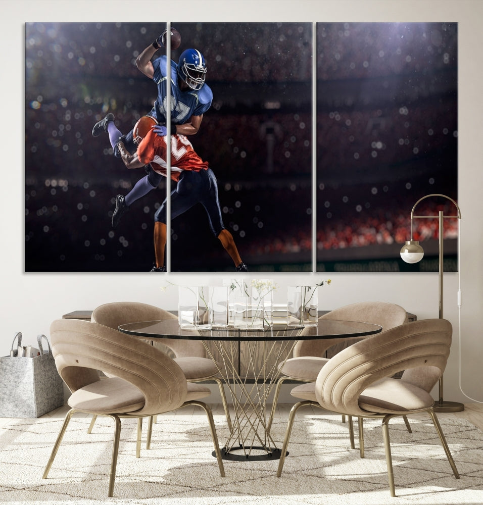 American Football Wall Art Canvas Print, Stadium Sport Wall Art Print