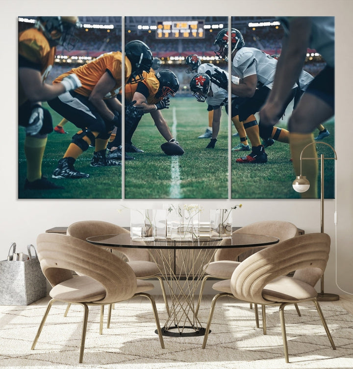 American Football Wall Art Canvas Print, Stadium Sport Wall Art Print